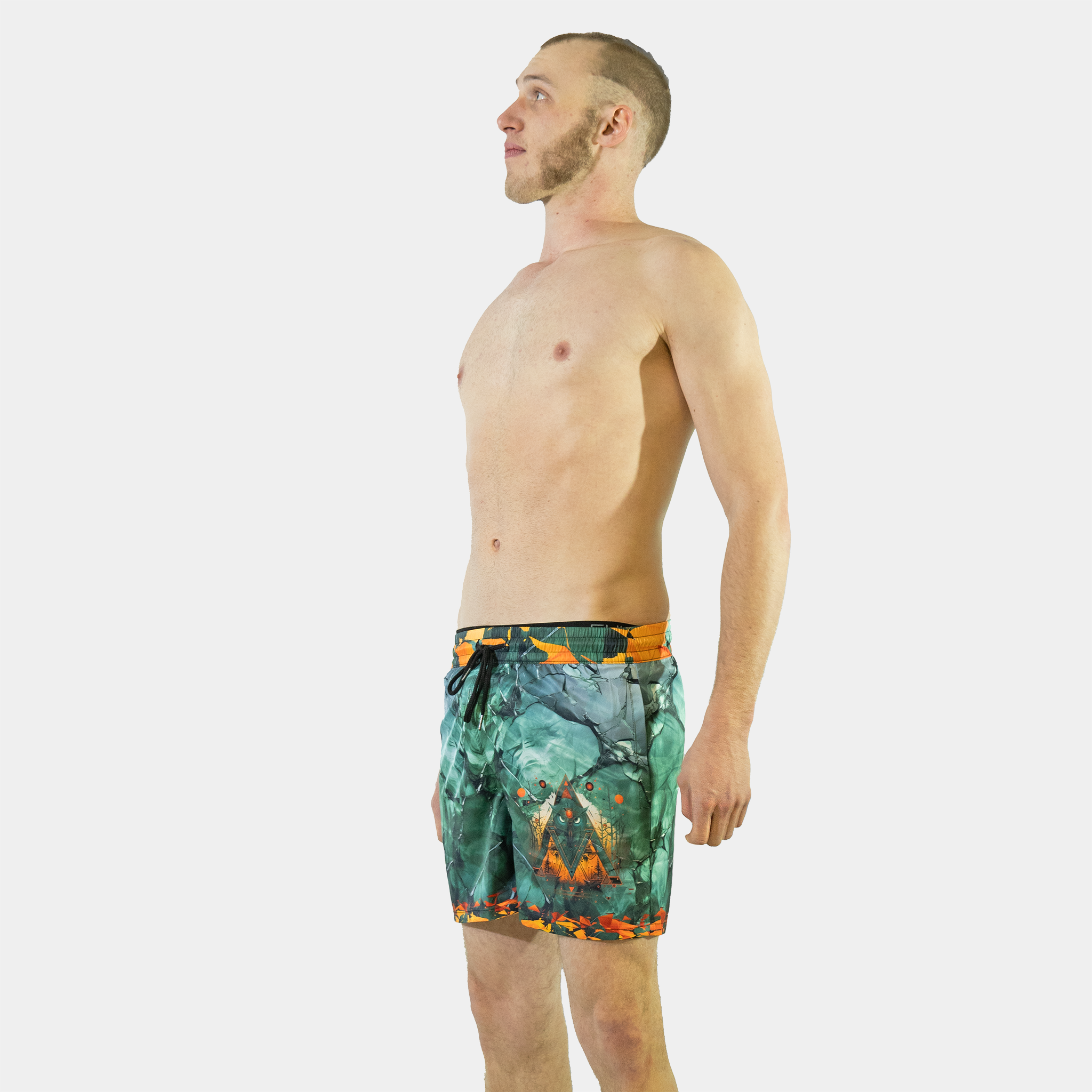 Swim Shorts: Owl's Geolithic Groove