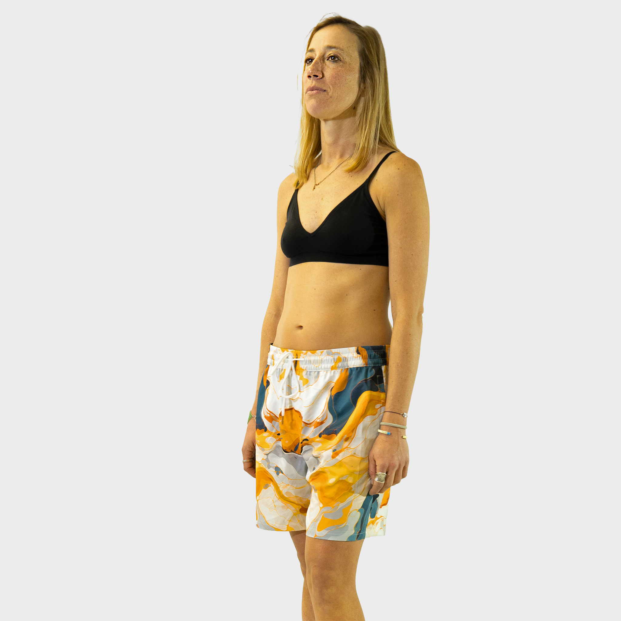 Swim Shorts: Sunny Swirls