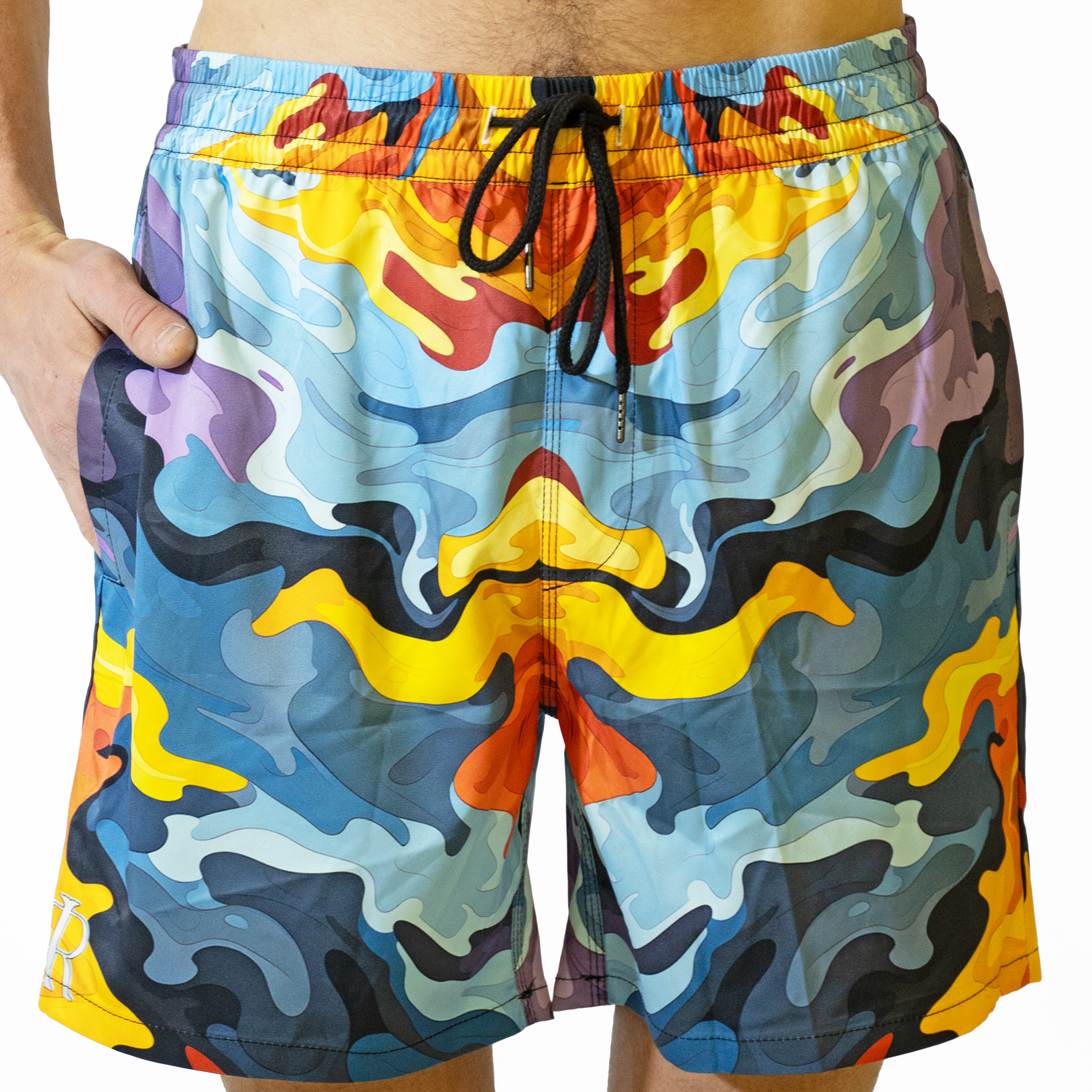 Swim Shorts: Colorful Curls