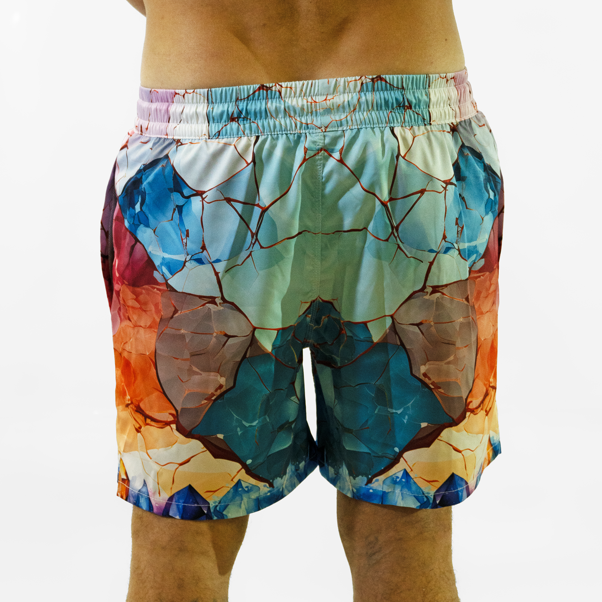 Swim Shorts: Wild Marble Mosaic
