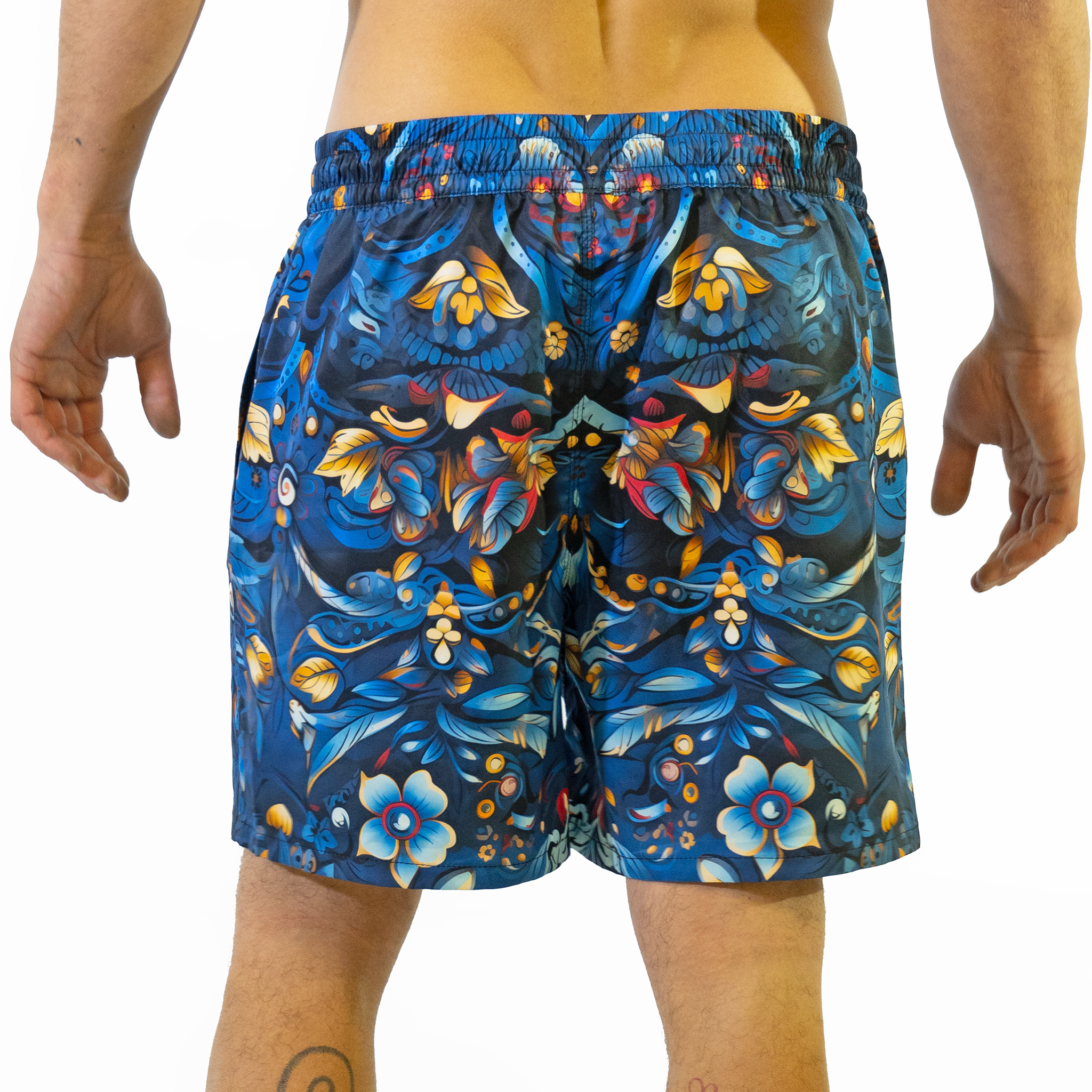 Swim Shorts: Azure Bloom