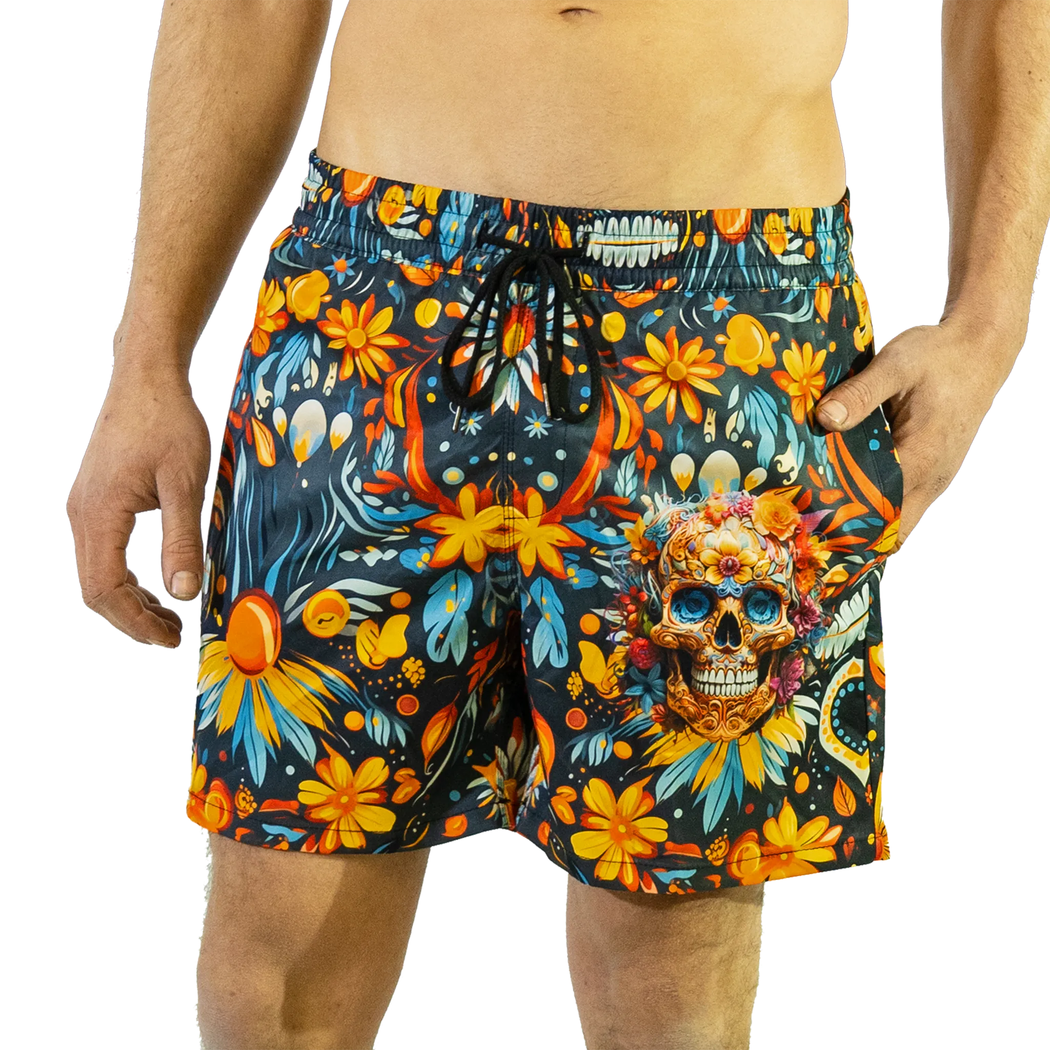 Swim Shorts: Aztec Blossom