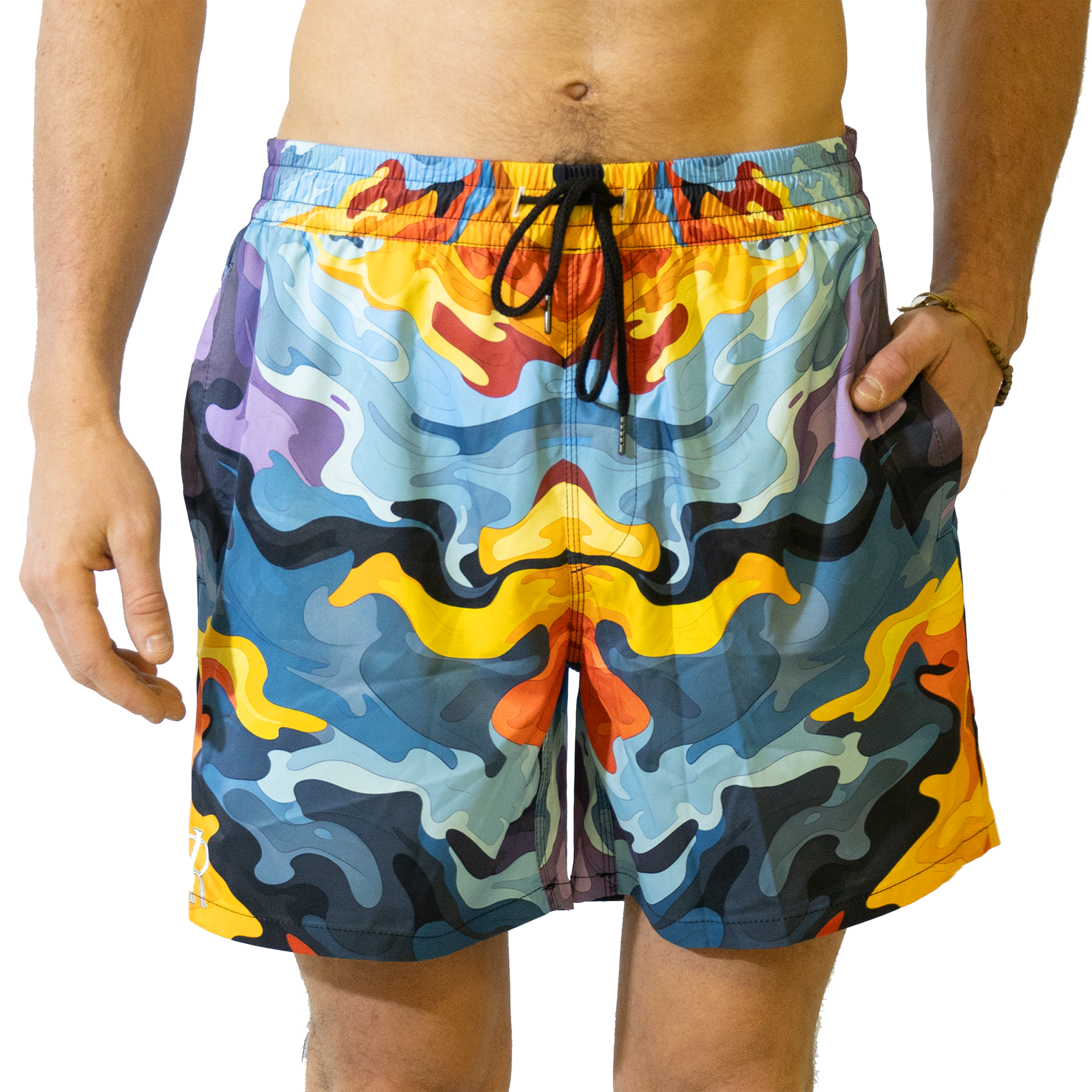 Swim Shorts: Colorful Curls