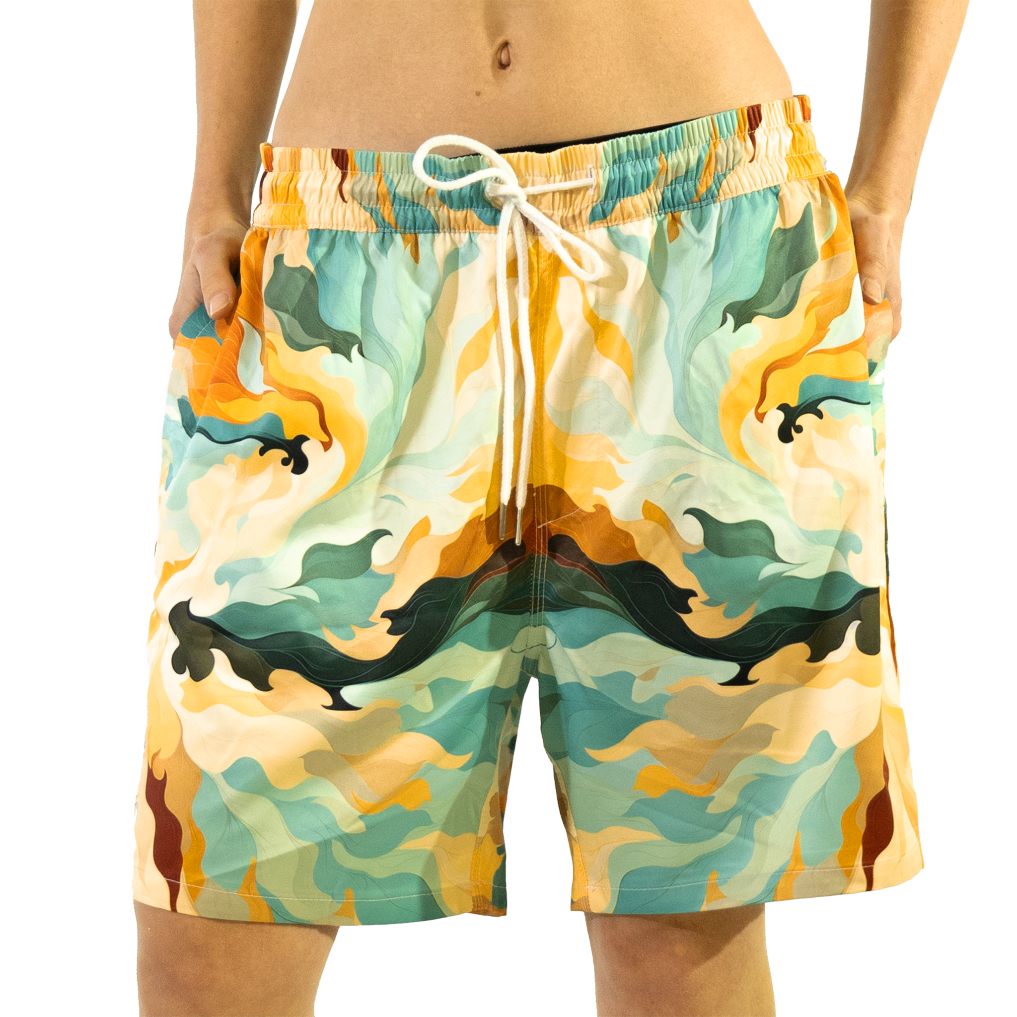 Swim Shorts: Earthy Waves