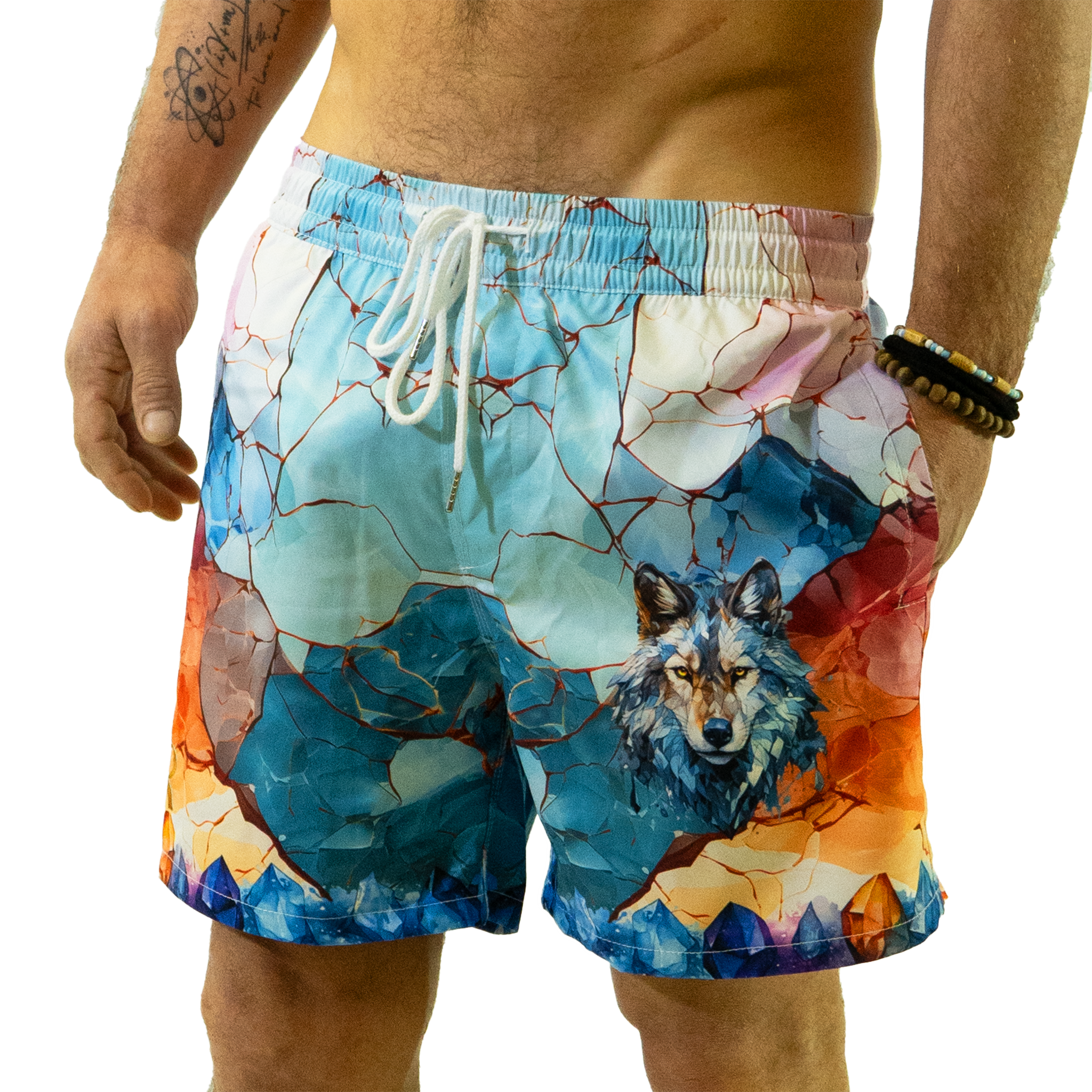 Swim Shorts: Wild Marble Mosaic