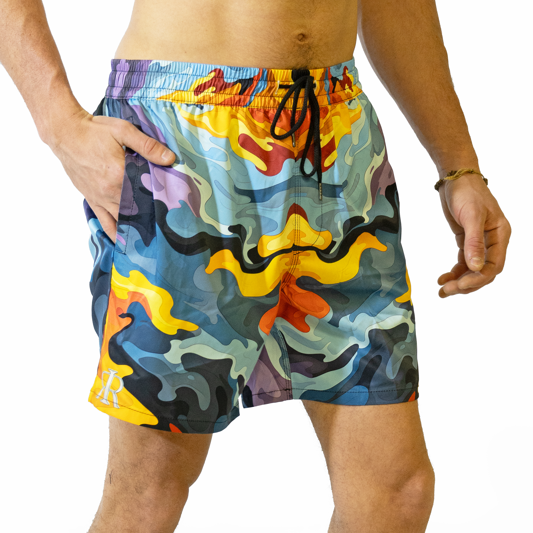 Swim Shorts: Colorful Curls